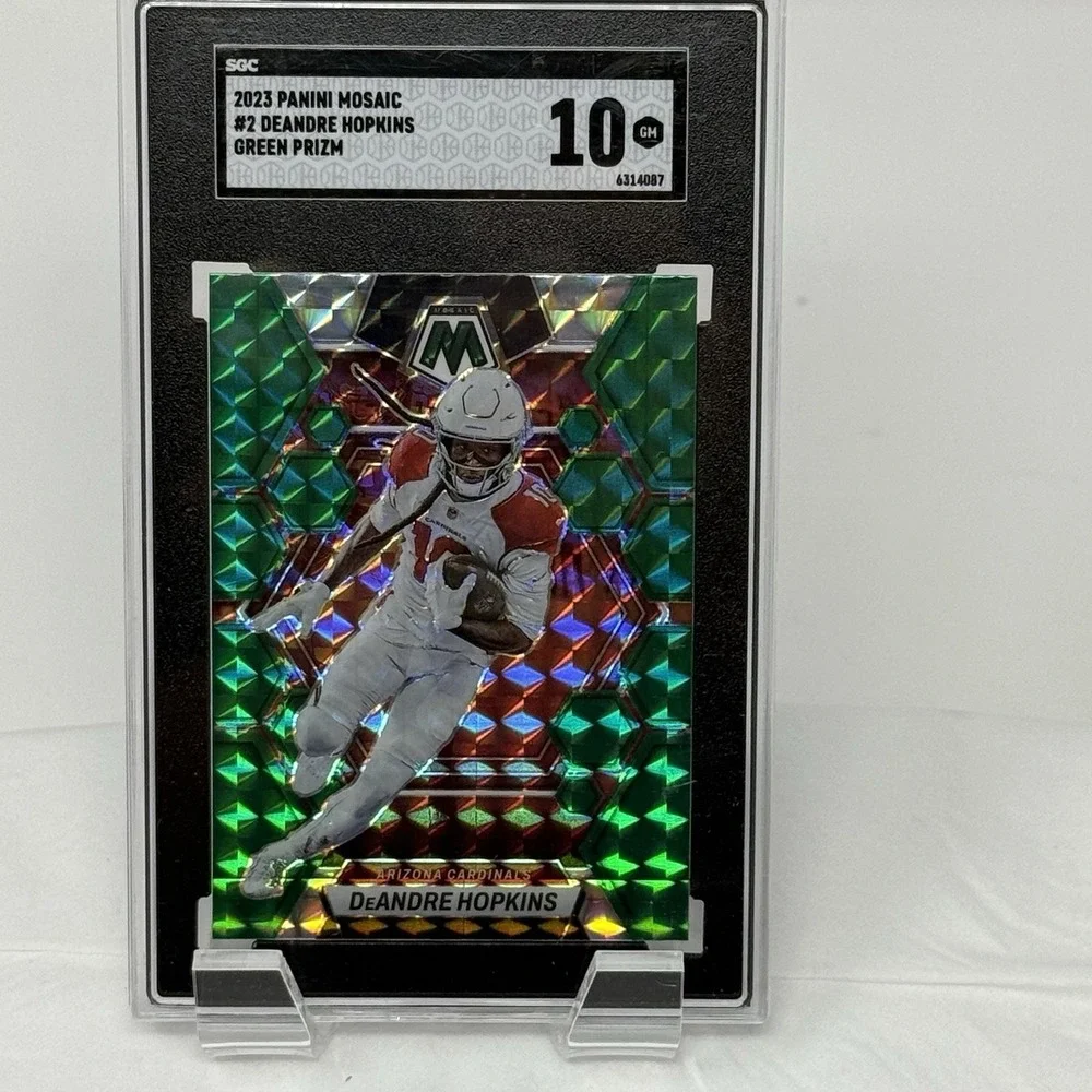 2023 Panini Mosaic #2 DeAndre Hopkins Green Prism SGC 10